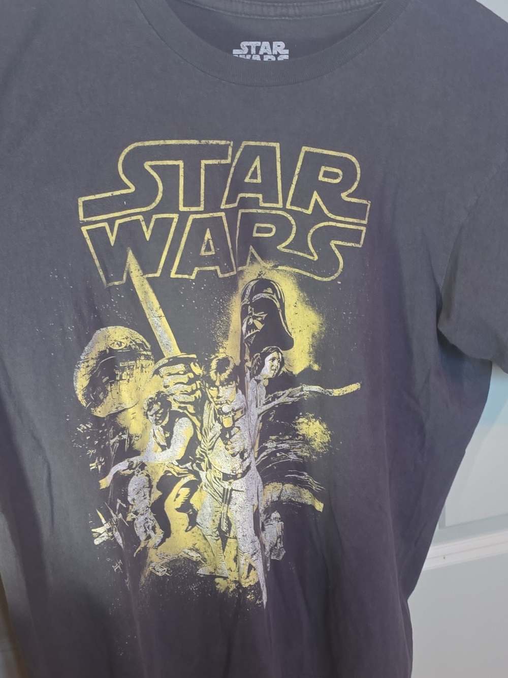 Star Wars Men’s Graphic Tee - Black with Yellow Print